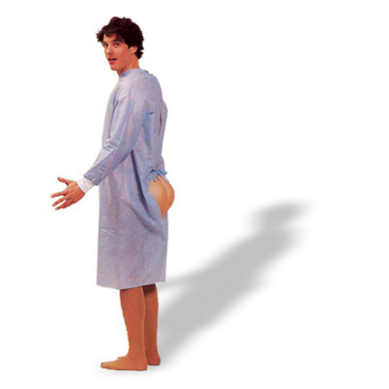 Hindsight Patient Gown w/Butt Adult Costume