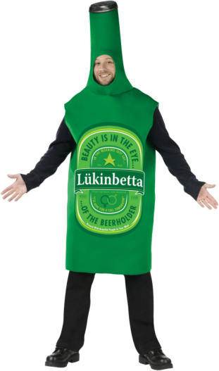 Beer Bottle (Green) Adult Plus Costume