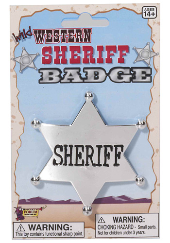 Wild West Sheriff Badge