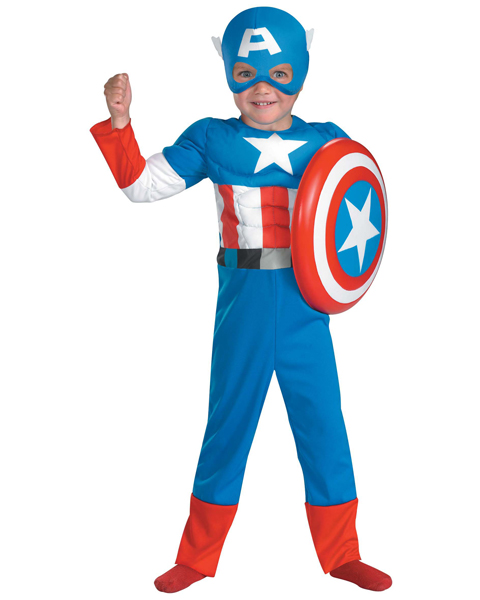 Toddler Captain America Muscle Costume