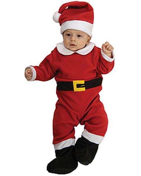 Velvet Santa Costume for Newborn Infant