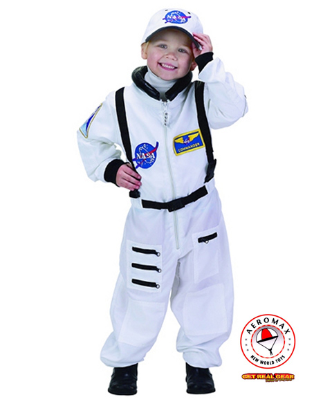 White Jr Astronaut Suit Costume for Toddler