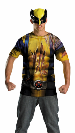 Wolverine Mask and T-Shirt Costume Set - Tween