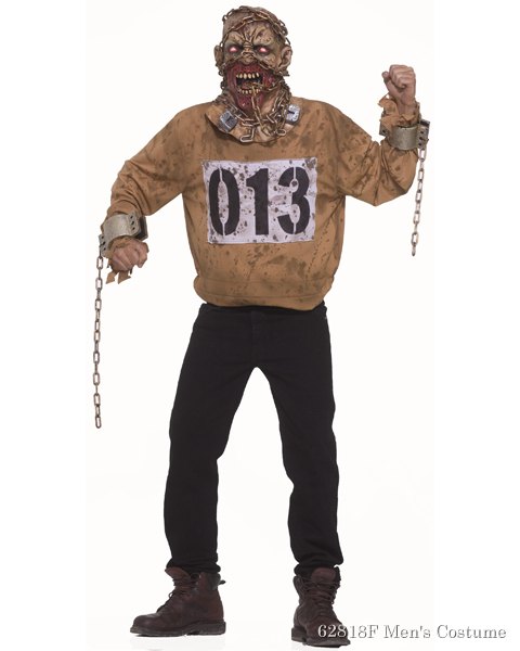 Mens Chain Gang Mask And Costume