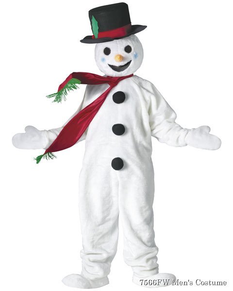 Adult Snowman Mascot Costume