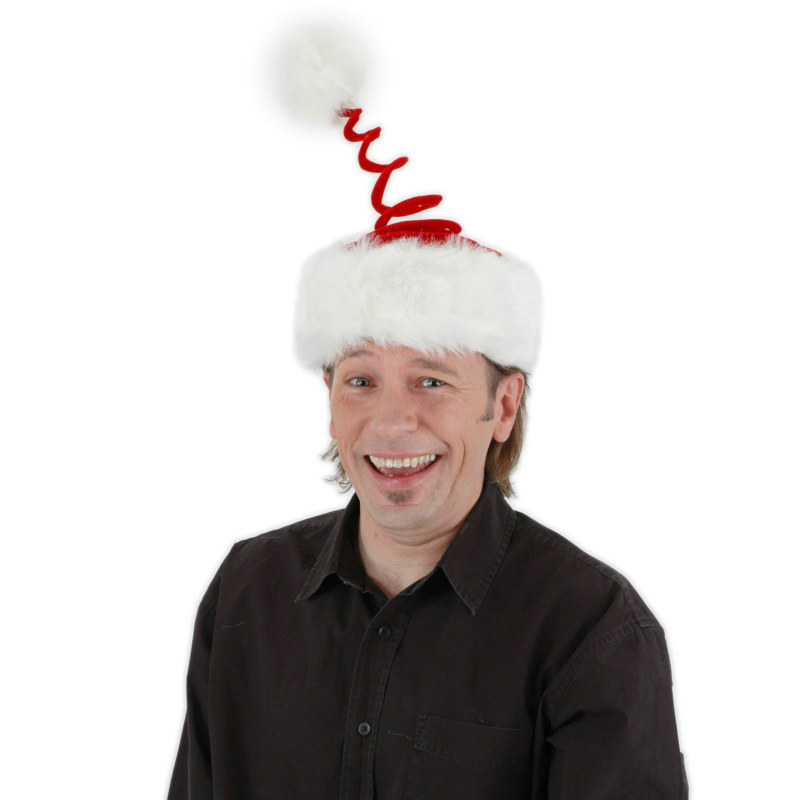 Deluxe Springy Santa Hat