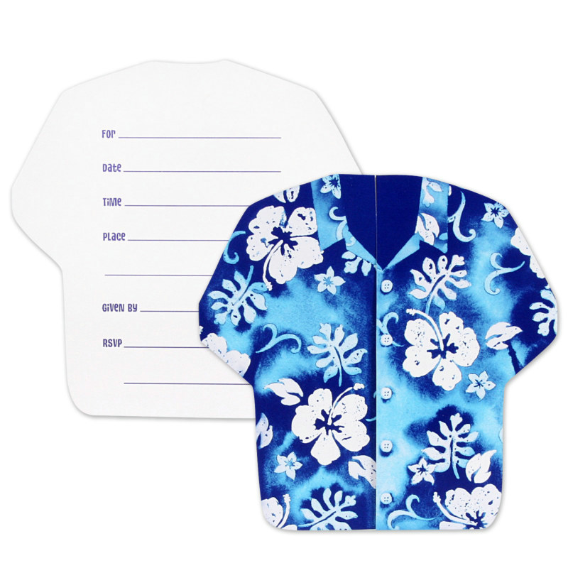 Bahama Breeze Shirt-Shaped Invitations (8 count)