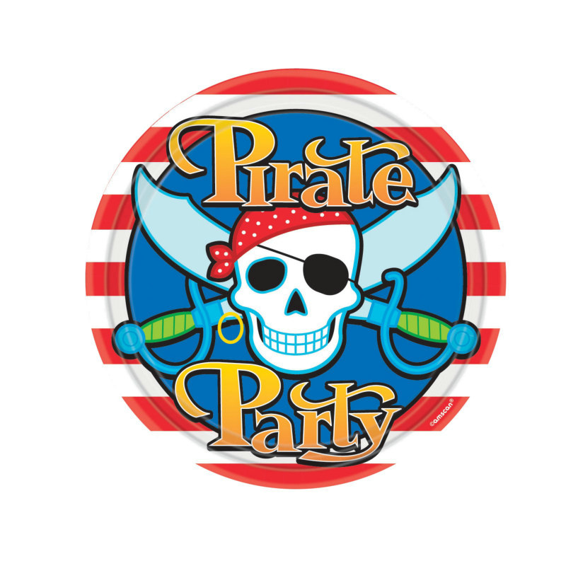 Pirate Party Dinner Plates (8 count)