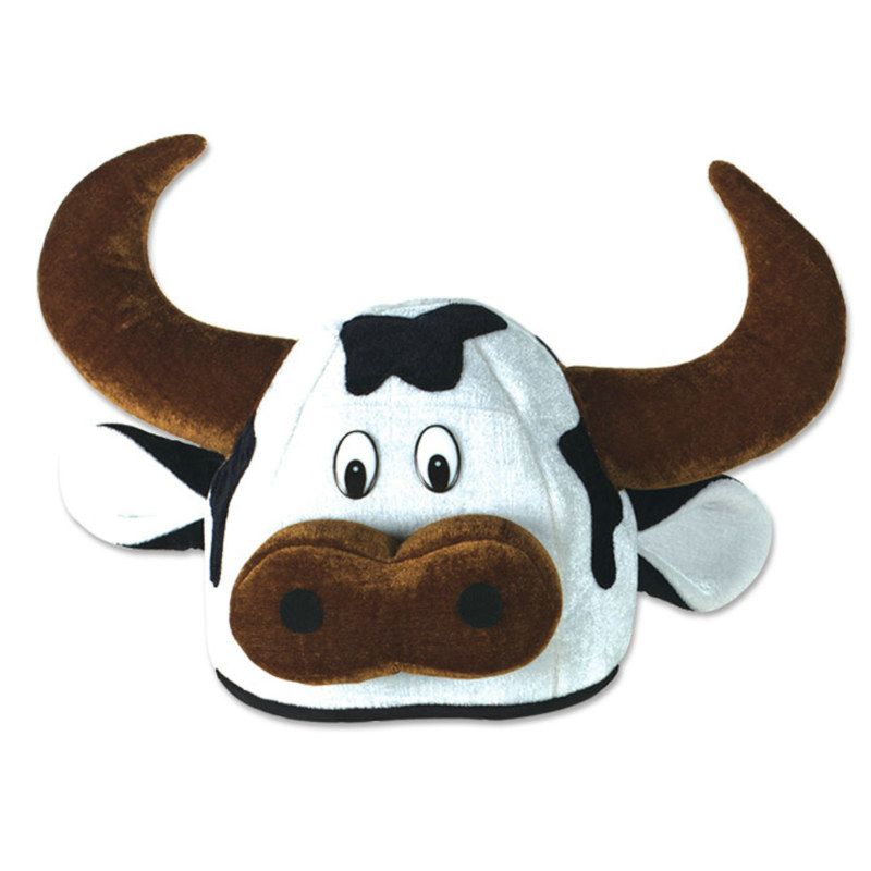 Cow Head Party Hat Adult