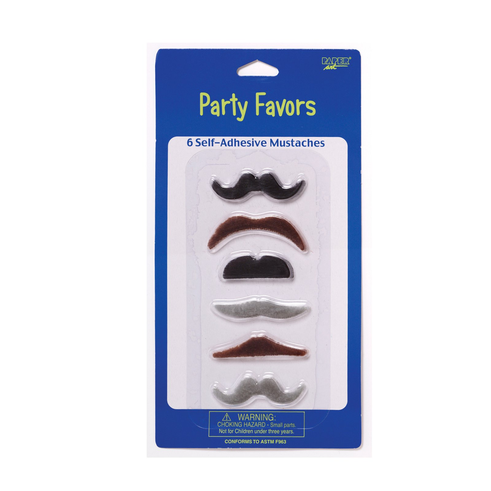 Top Secret Moustaches Asst. (6 count)