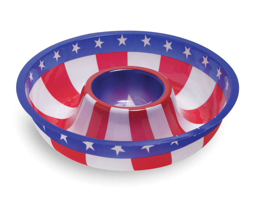 Patriotic Chip and Dip Tray 12"