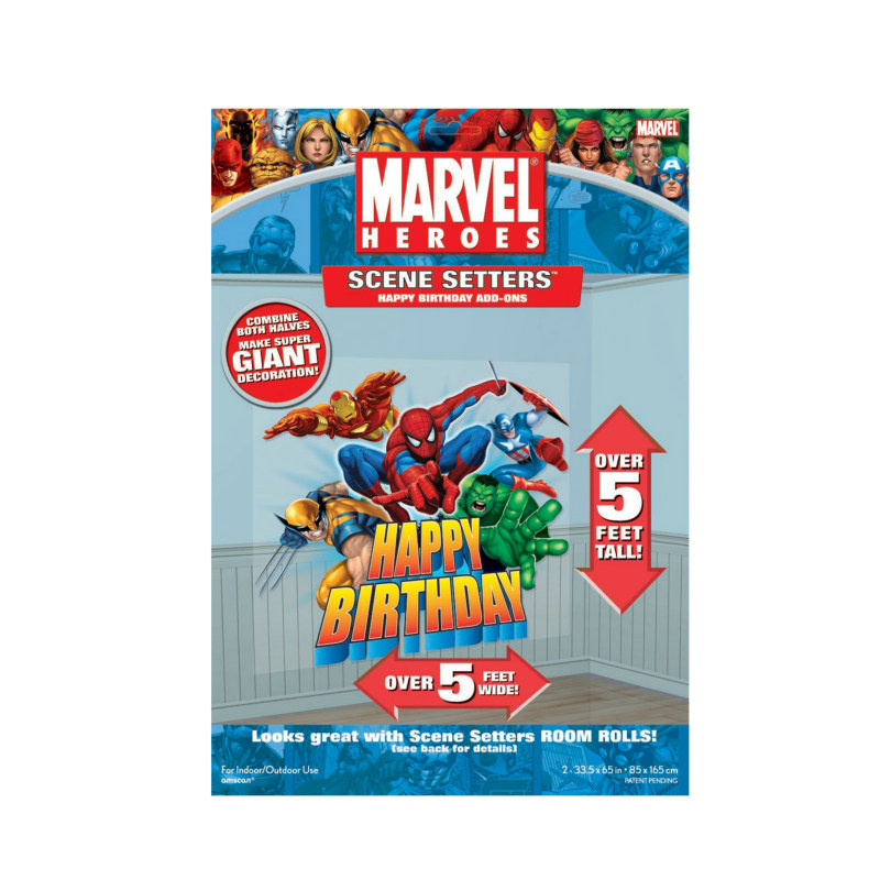 5' Marvel Heroes Happy Birthday Add-On