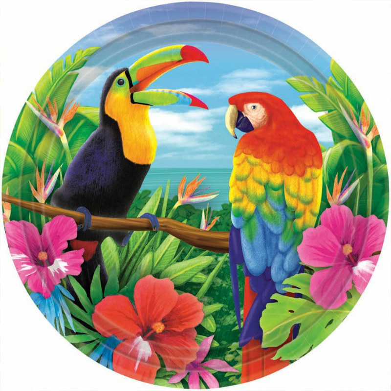 Hawaiian Tropics Dessert Plates (8 count)