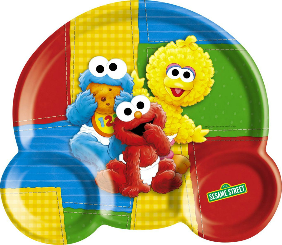 Sesame Street 1st Birthday Kids Divided Plate