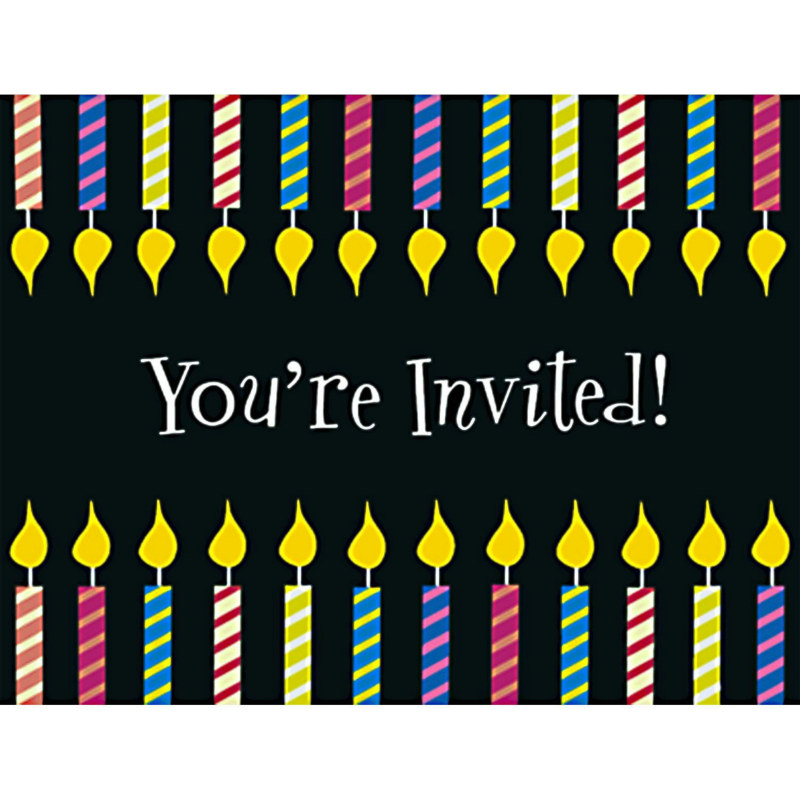 One More Candle Invitations (8 count)