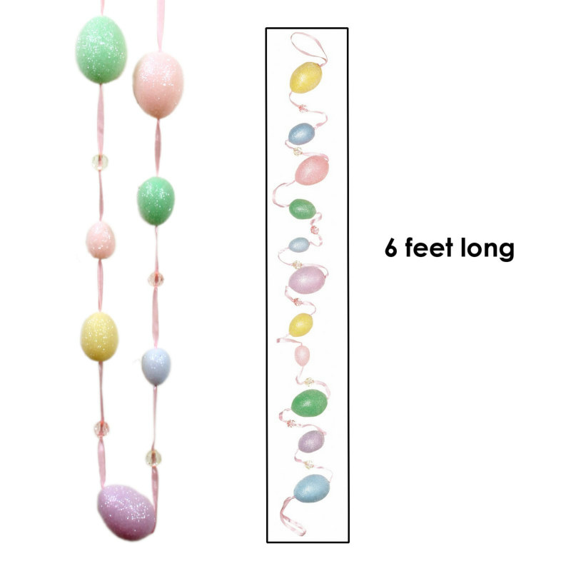 6' Pastel Egg Garland