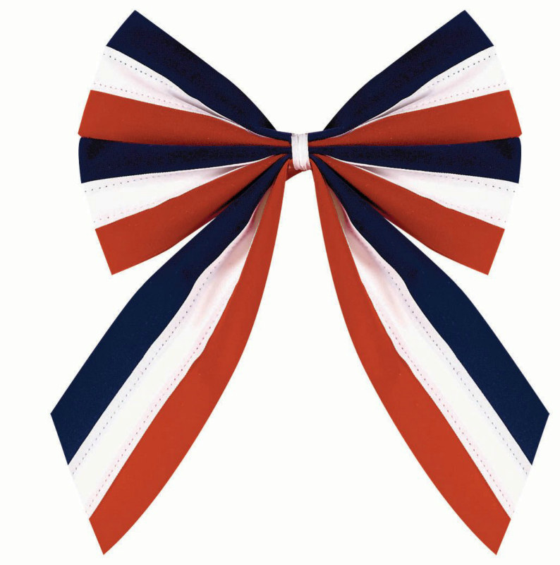 Red, White and Blue Velvet Flag Bow