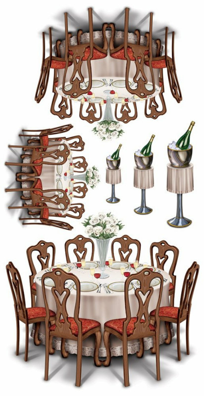 Black-Tie Dining Props Wall Add-Ons