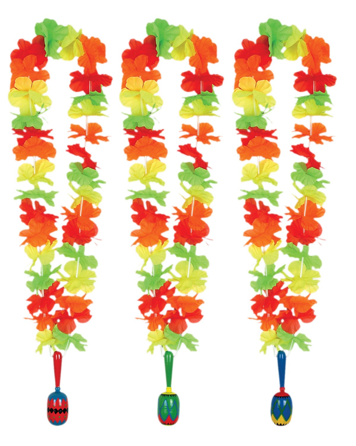 Fiesta Lei with Maraca Medallion Asst. (1 count)