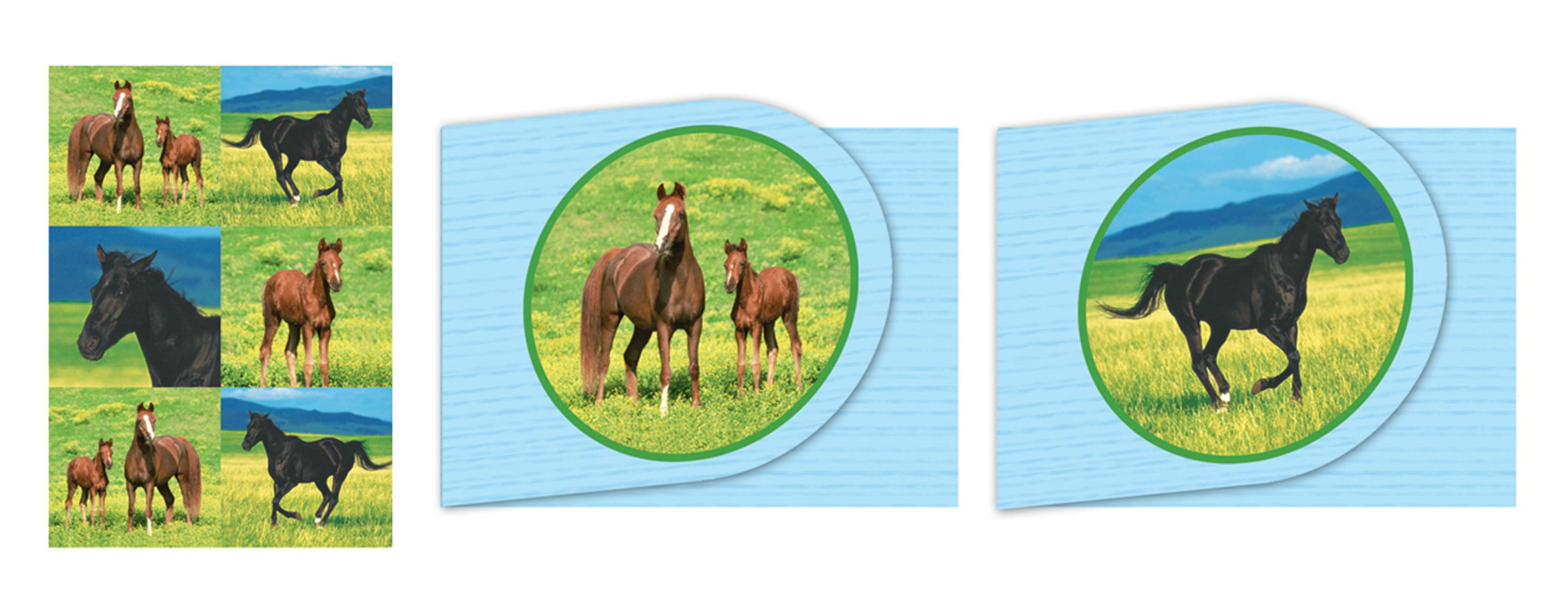 Wild Horses Notepads with Stickers Asst. (4 count)