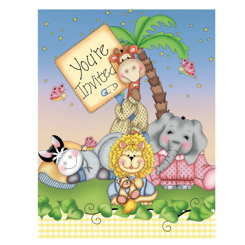 Nighty Night BaZooples Invitations (8 count)