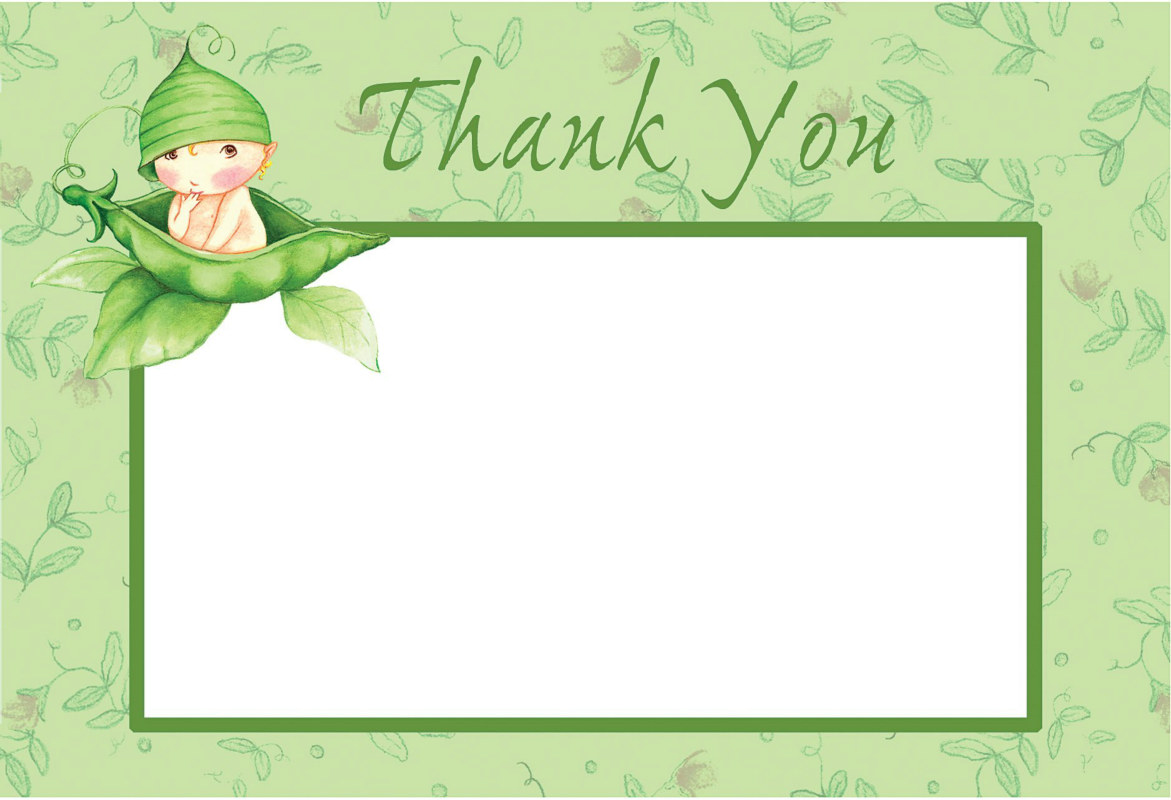 Sweet Pea Thank You Postcards (8 count)