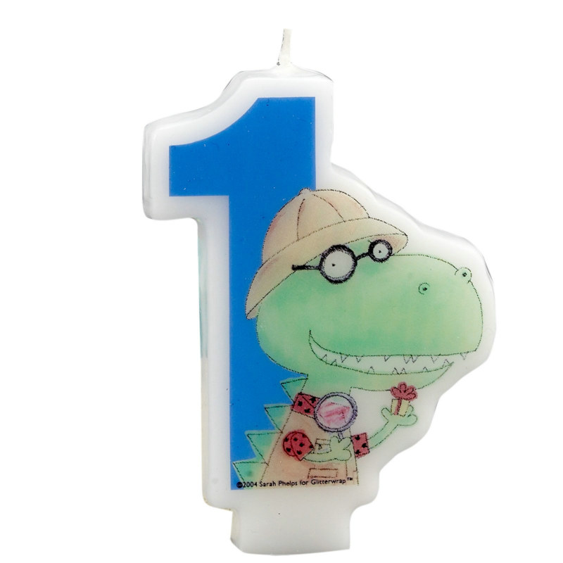 Dinomite 1st Birthday Molded Candle