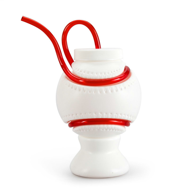 Krazy Straw Plastic Baseball Cup