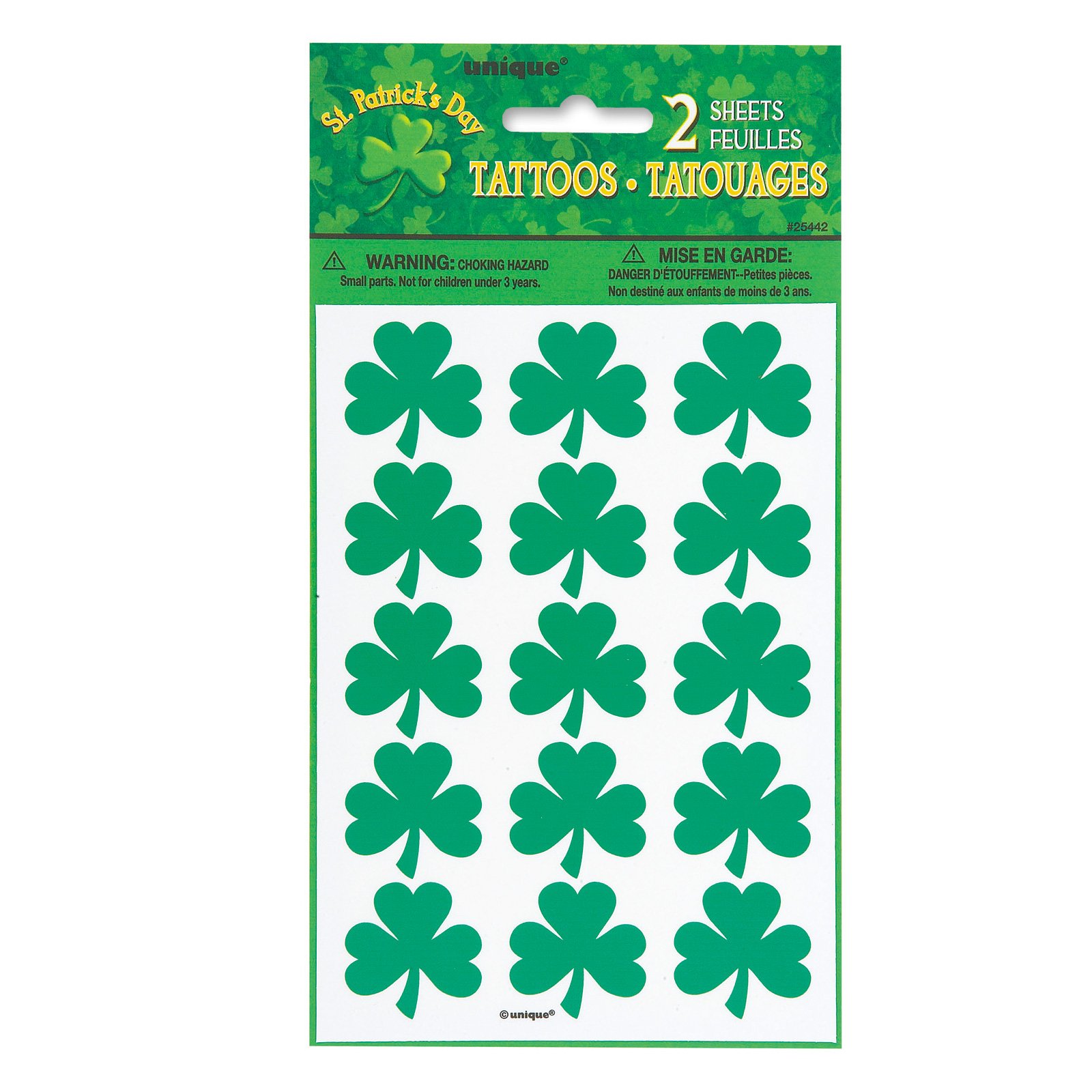 Shamrock Tattoo Sheets (2 count)