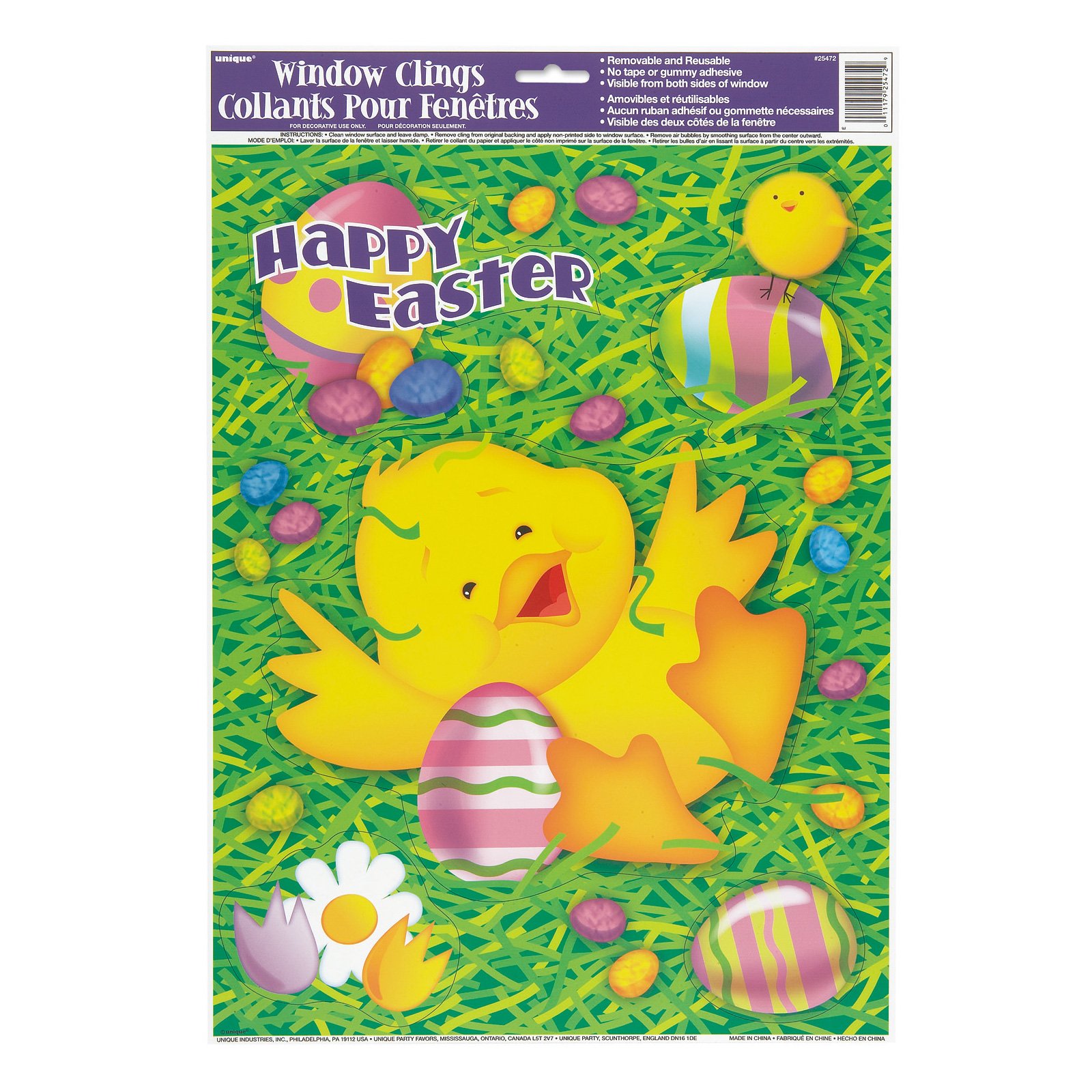 Easter Ducky Window Clings (1 sheet)