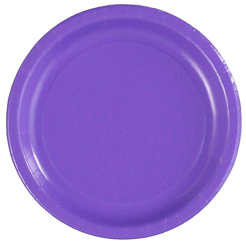 Purple Paper Dessert Plates (24 count)