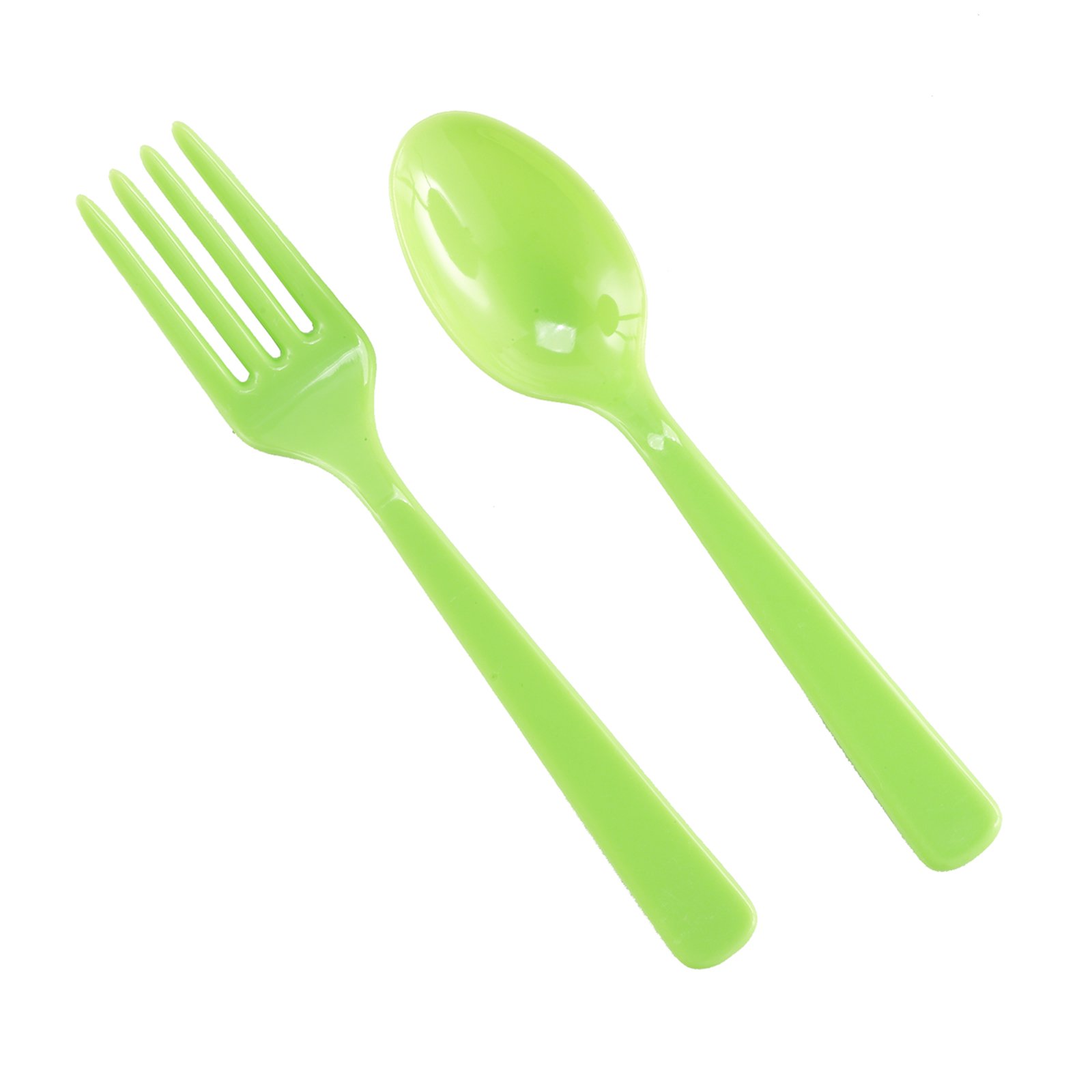 Forks & Spoons - Lime Green (8 each)