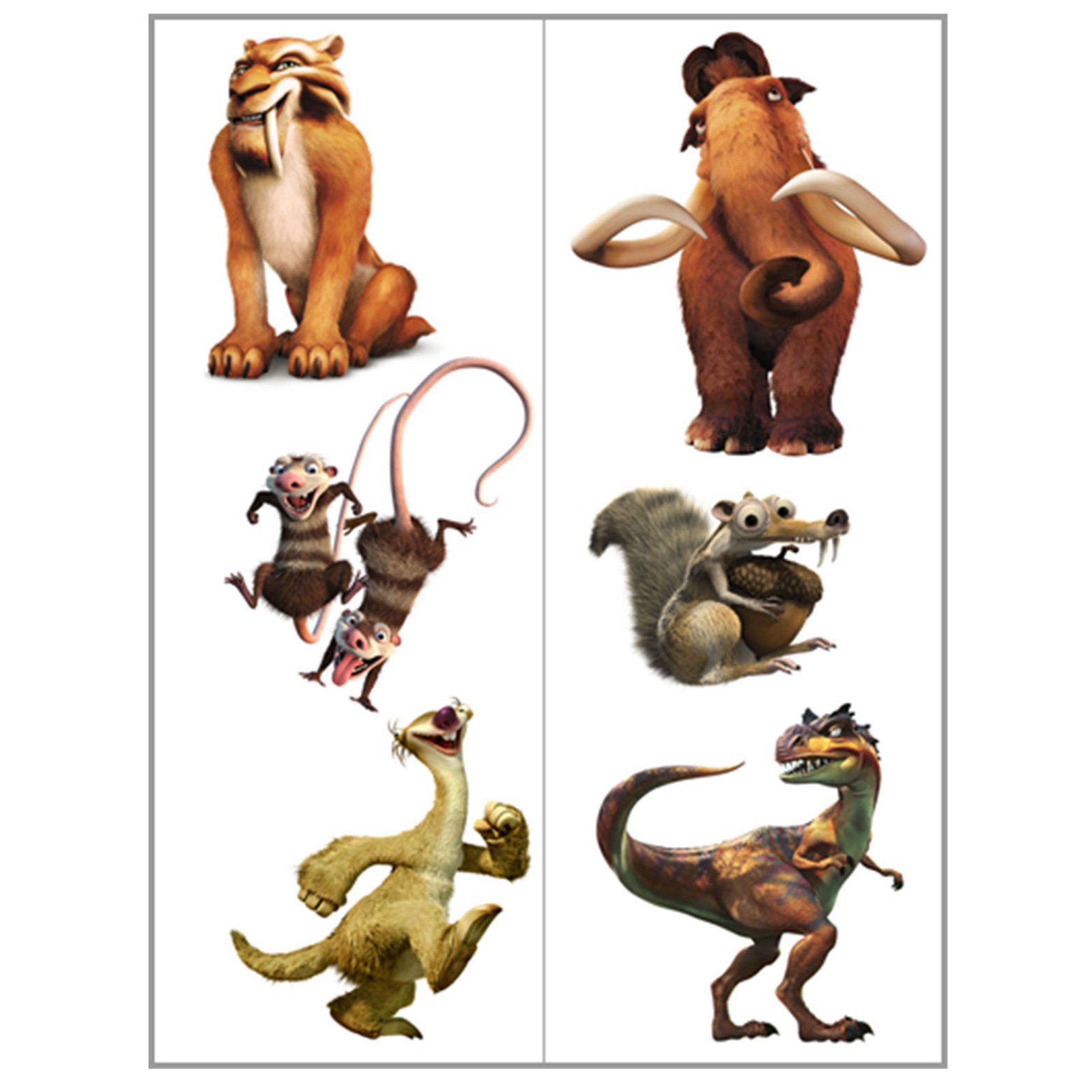 Ice Age 3 Tattoos (2 count)