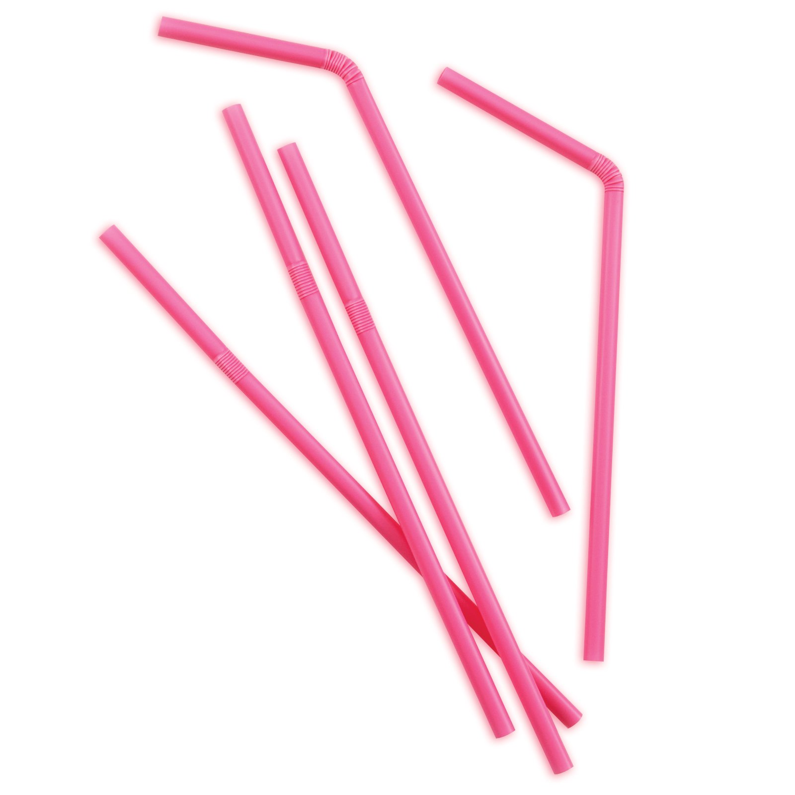 Hot Pink Flex Straws (50 count)