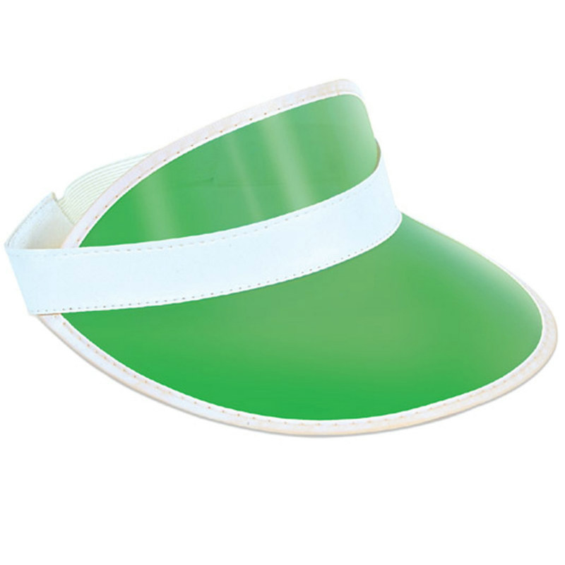 Clear Green Plastic Dealer's Visor