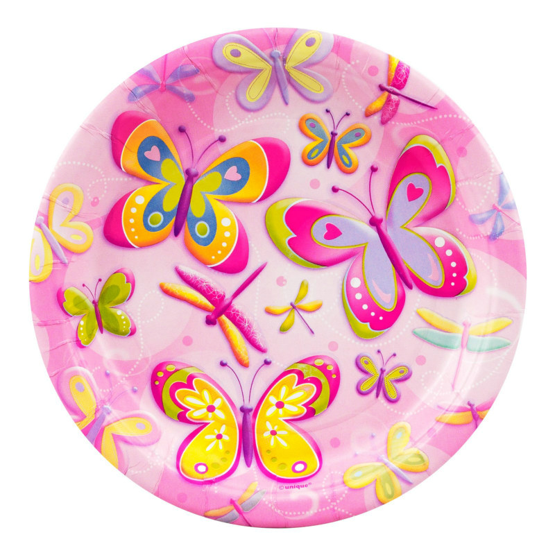 Butterflies and Dragonflies Dessert Plates (8 count)