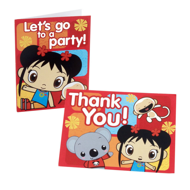 Ni Hao, Kai-Lan Invitation/ Thank You Postcards (8 of each)