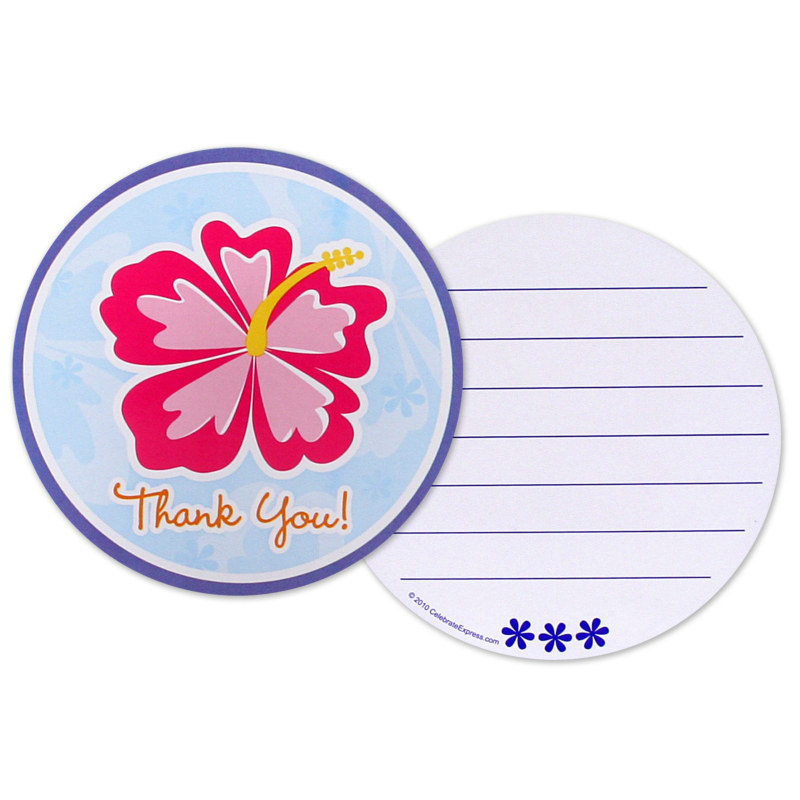 Hawaiian Girl Thank You Cards (8 count)