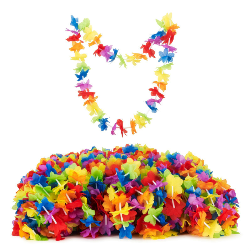 Silk 'N Petals Rainbow Floral Leis (50 count)