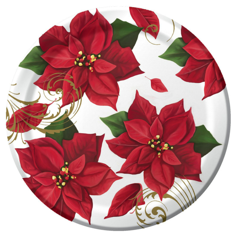 Poinsettia Breeze Dinner Plates (8 count)