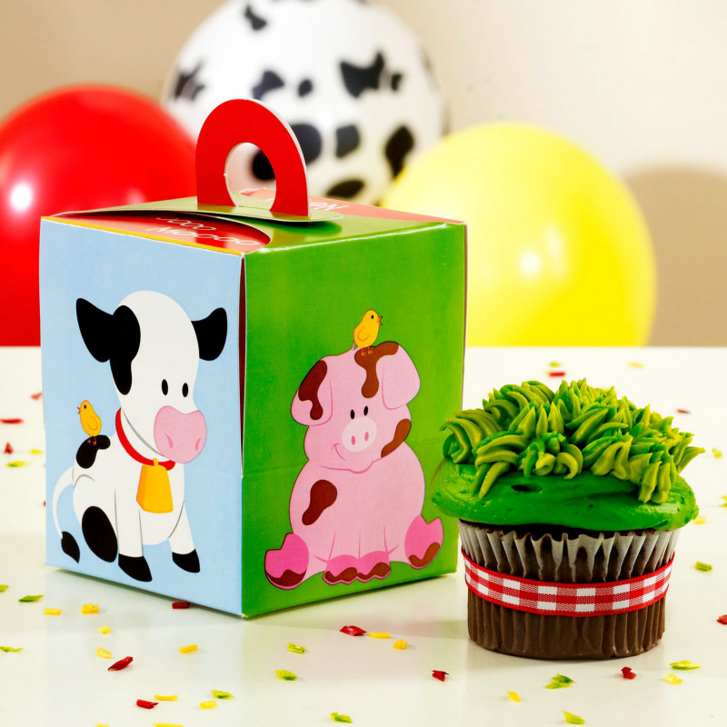 Barnyard Cupcake Boxes (4 count)