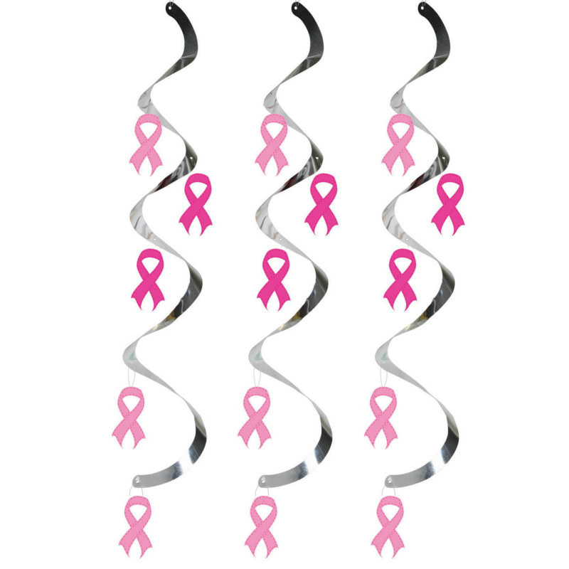 Pink Ribbon Dizzy Danglers (5 count)