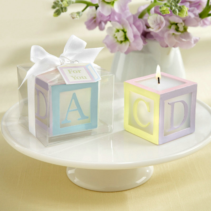 Baby Block Candles (4 count)