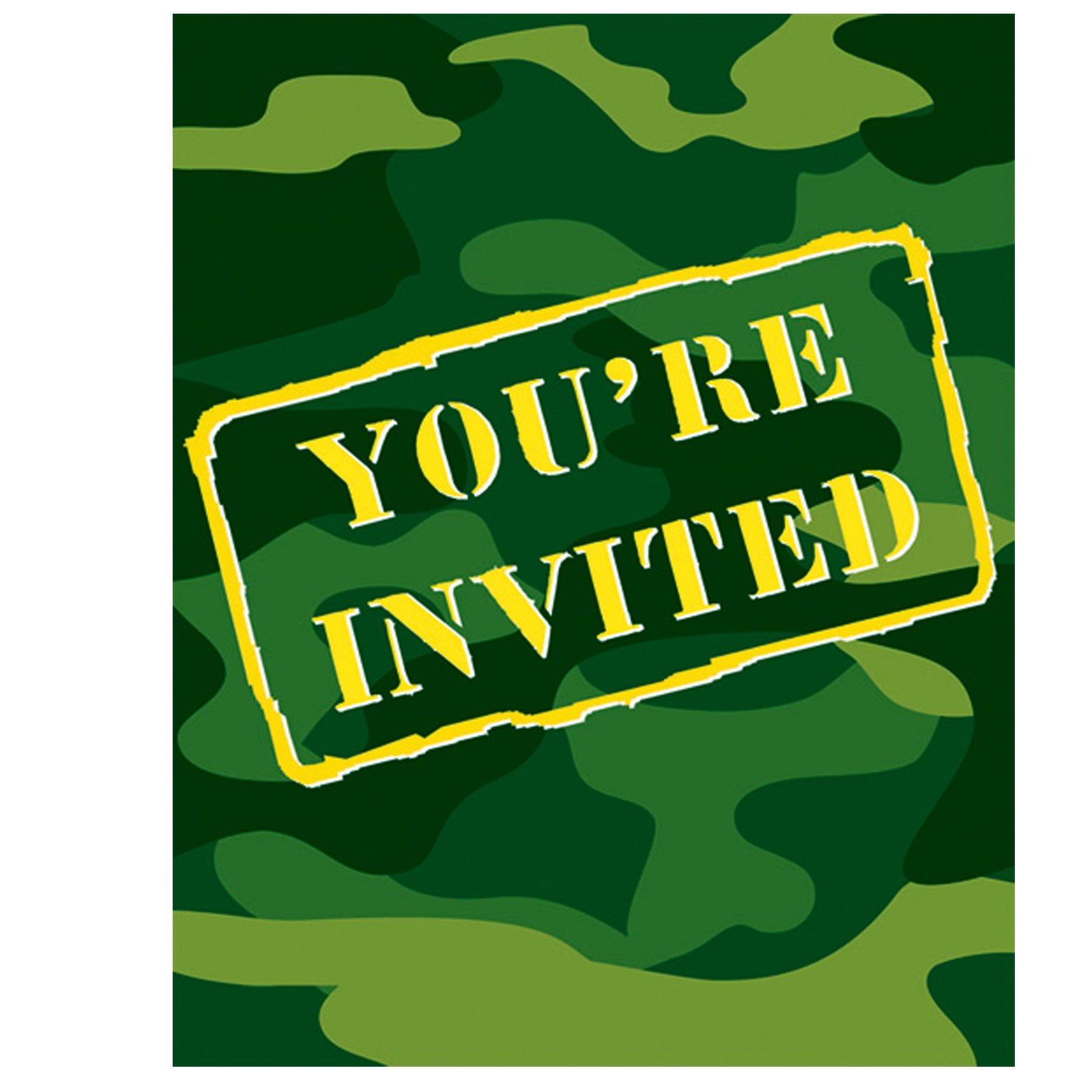 Camo Gear Invitations (8 count)