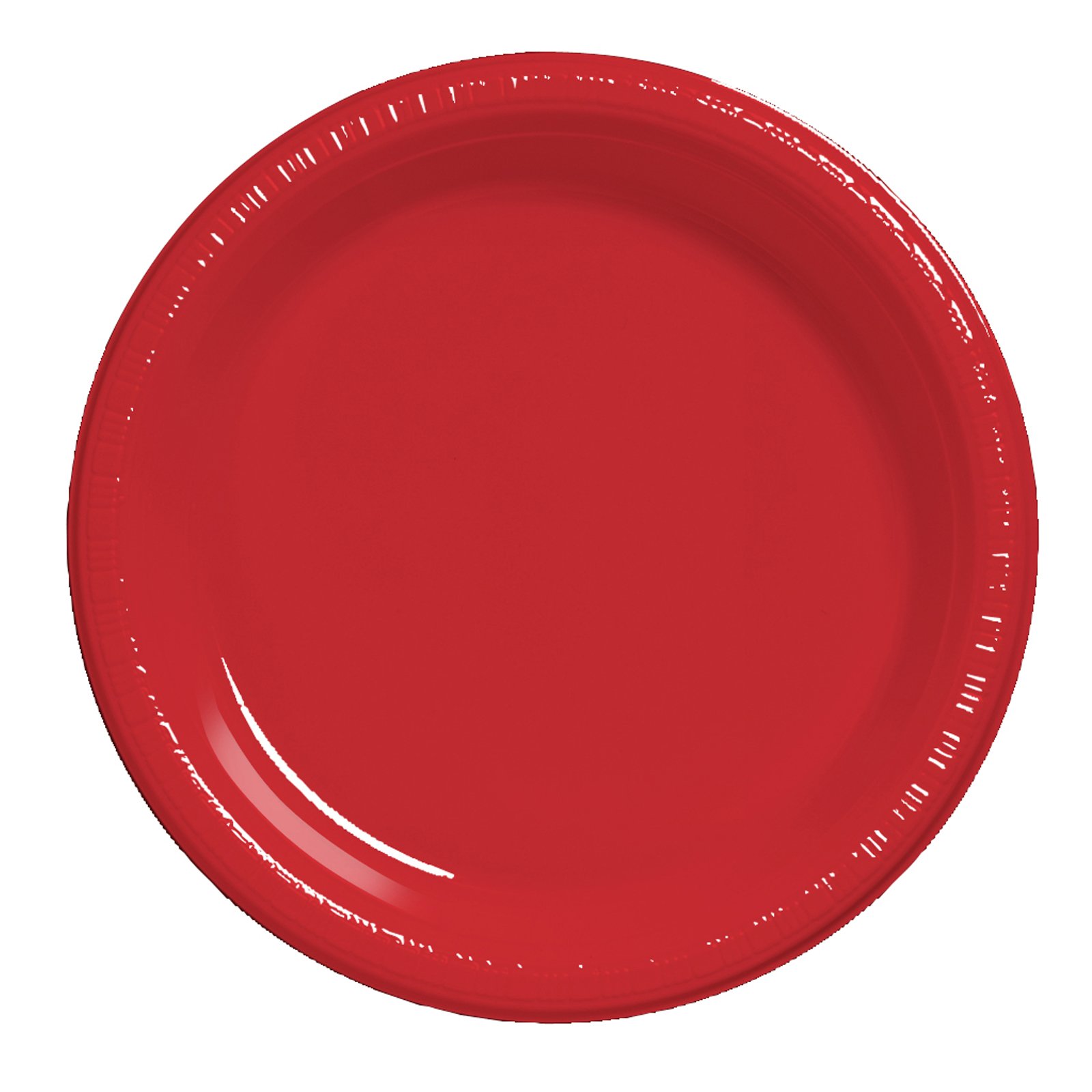 Classic Red (Red) Plastic Dessert Plates (20 count)