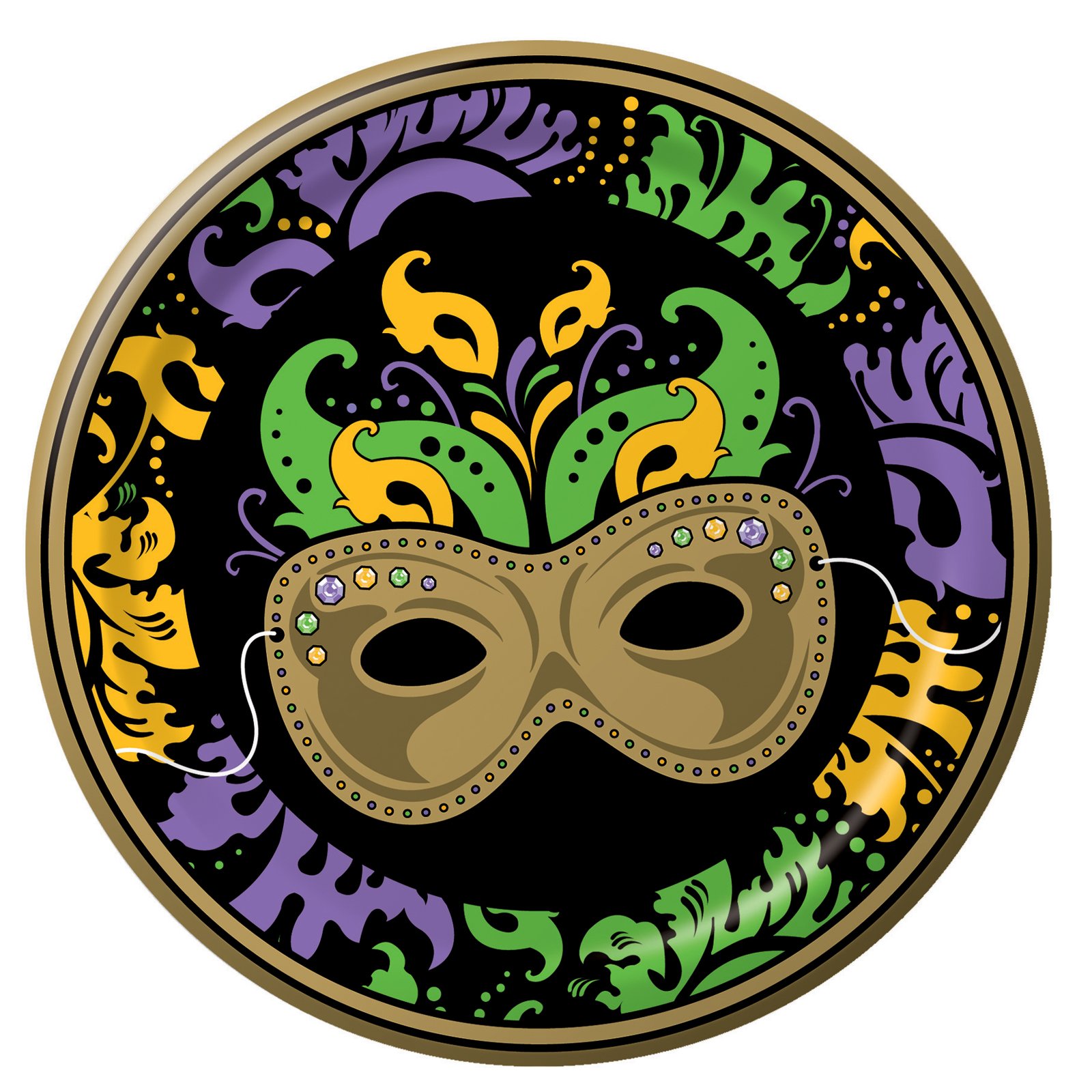 Mardi Gras Magic Dinner Plates (8 count)