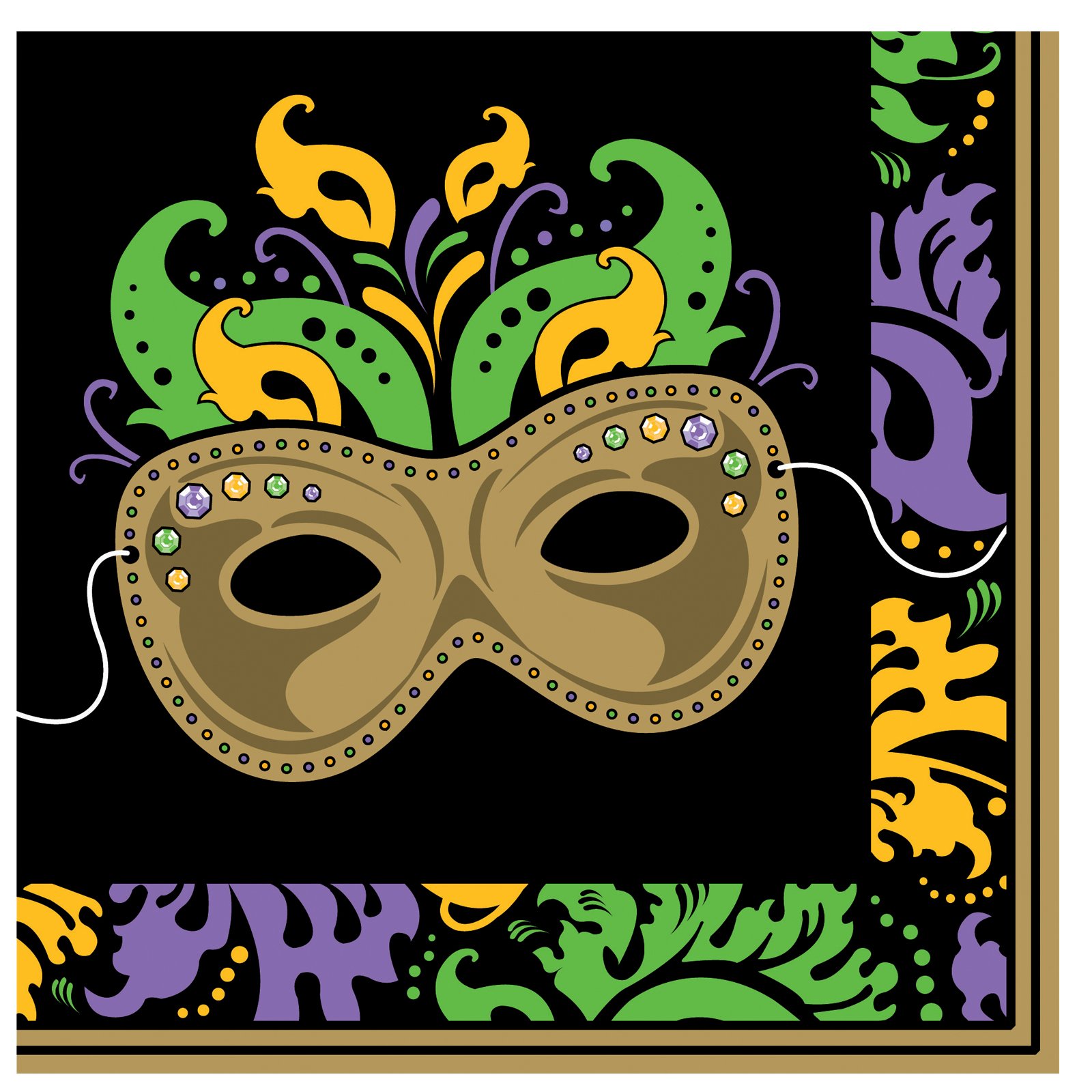 Mardi Gras Magic Lunch Napkins (18 count)