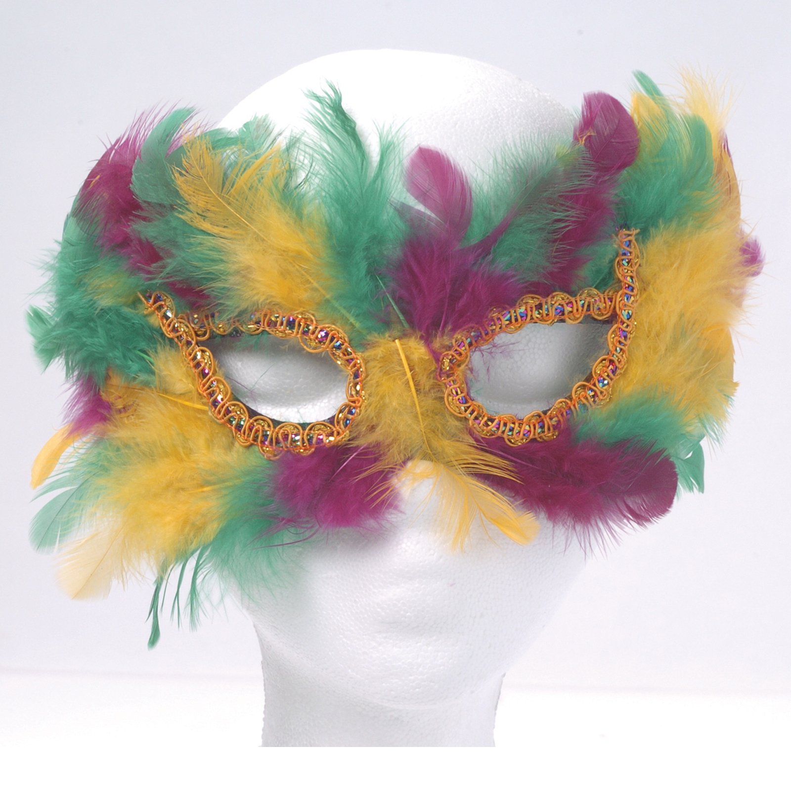 Mardi Gras Feather Cat Eye Mask