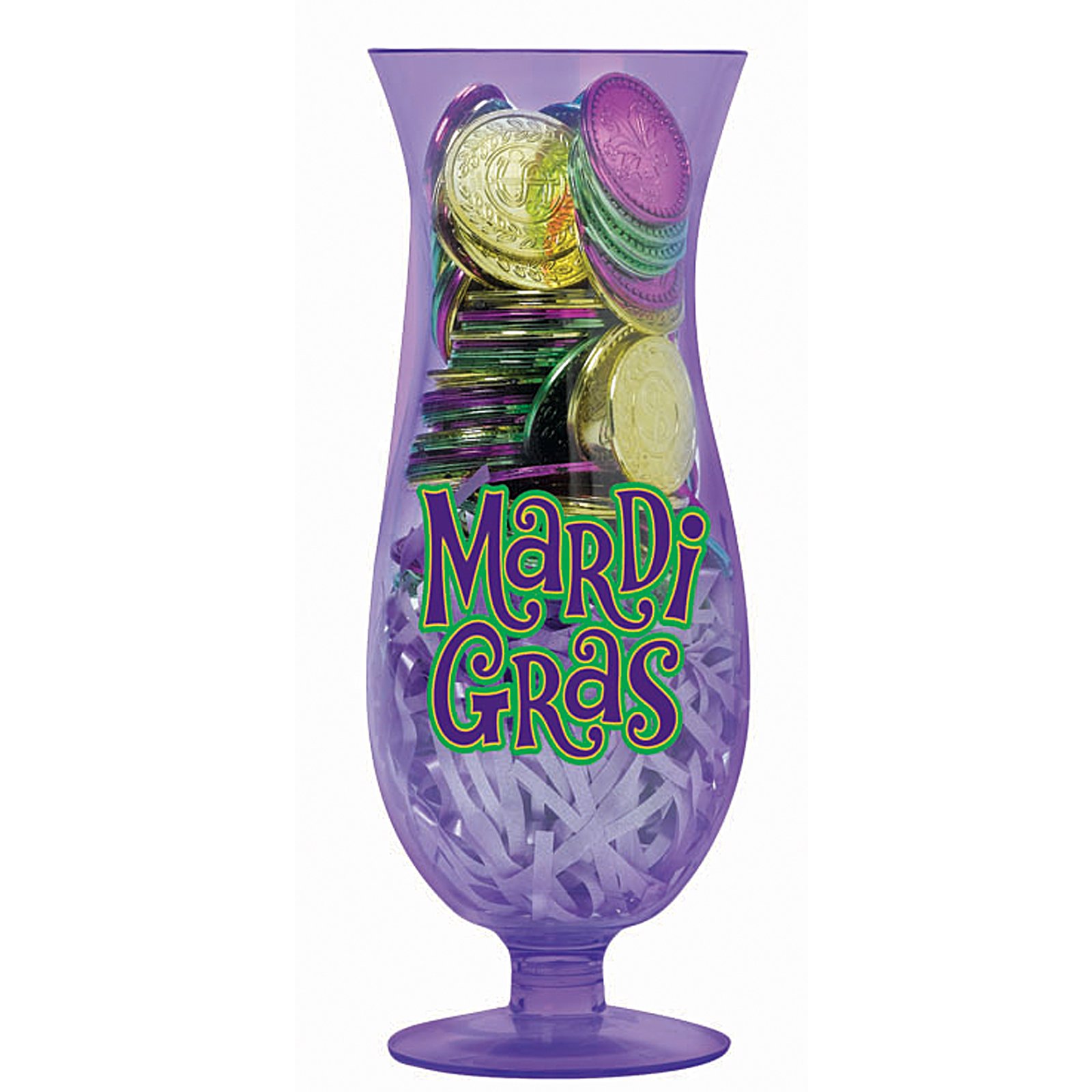 Mardi Gras Hurricane Cup with Coins