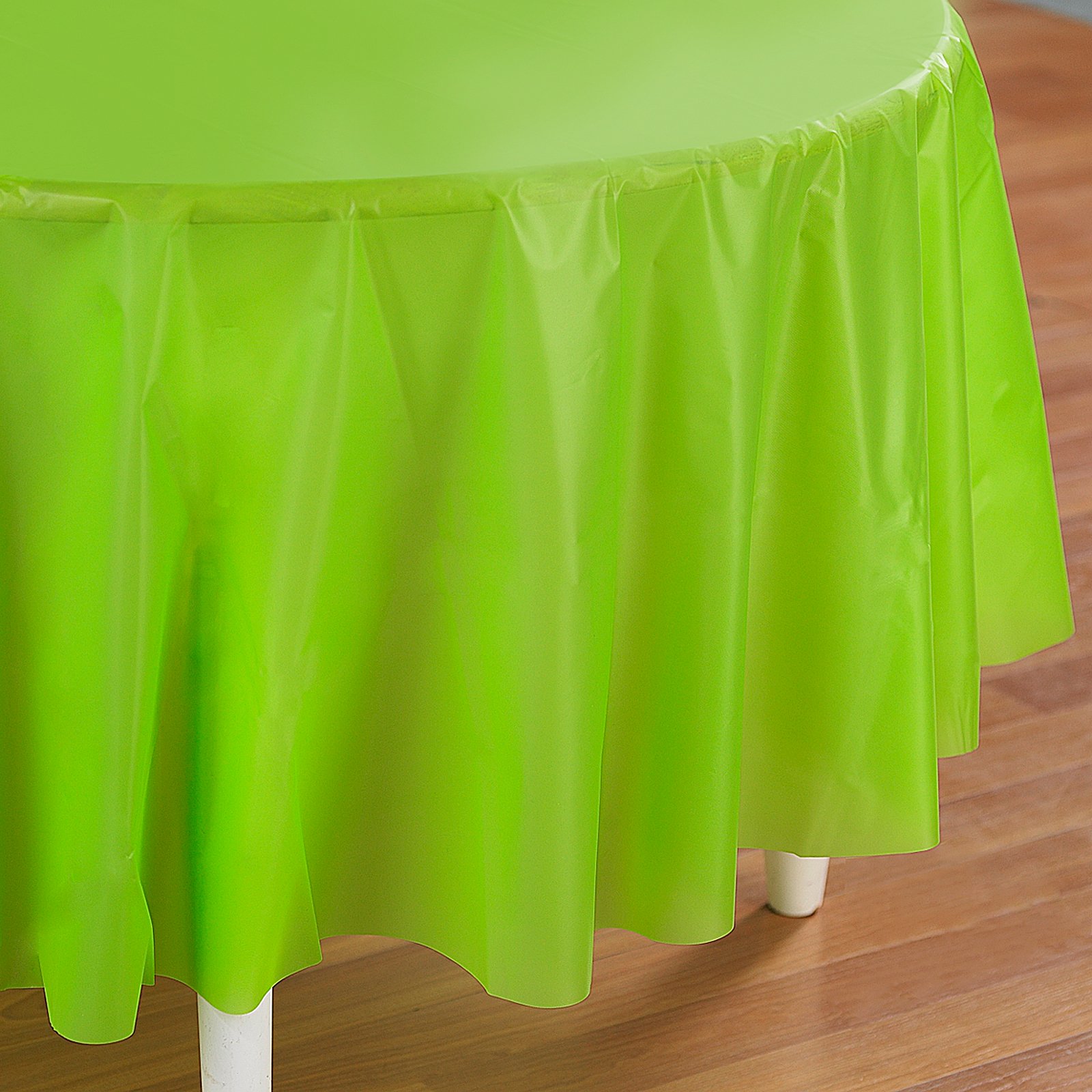 Fresh Lime (Lime Green) Round Plastic Tablecover